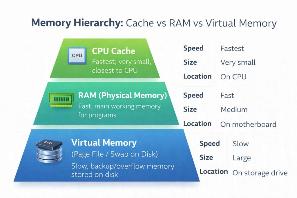 What Is Virtual Memory in Operating System? (Virtual Memory vs RAM ...