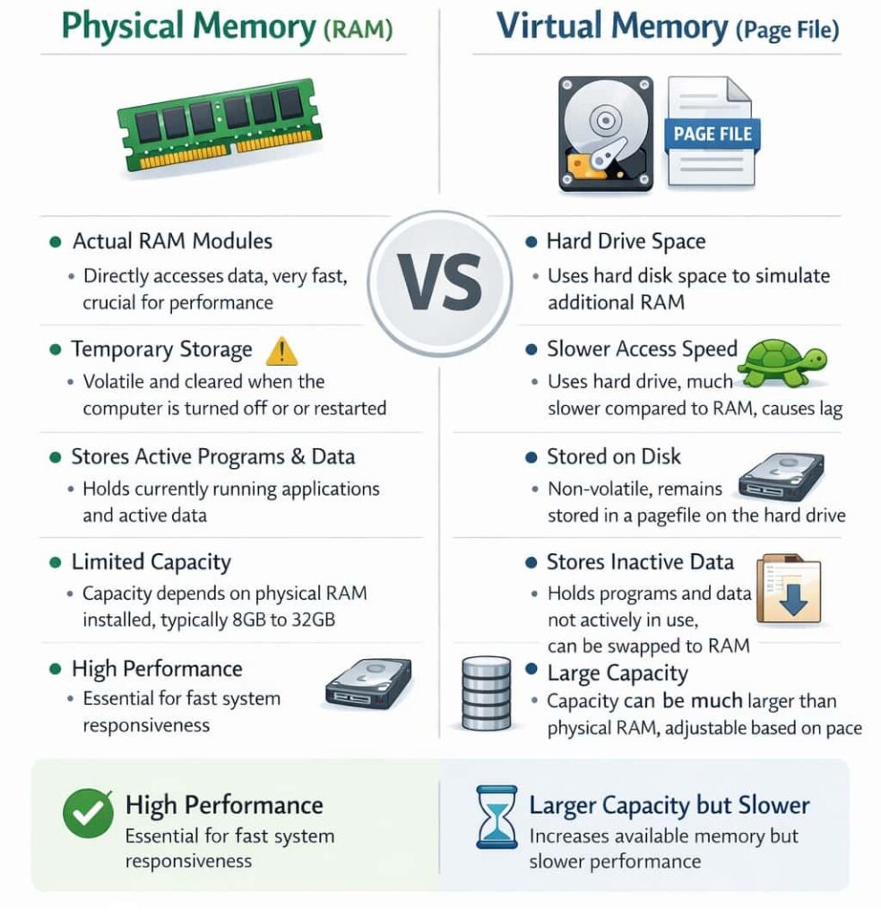What Is Virtual Memory in Operating System? (Virtual Memory vs RAM ...